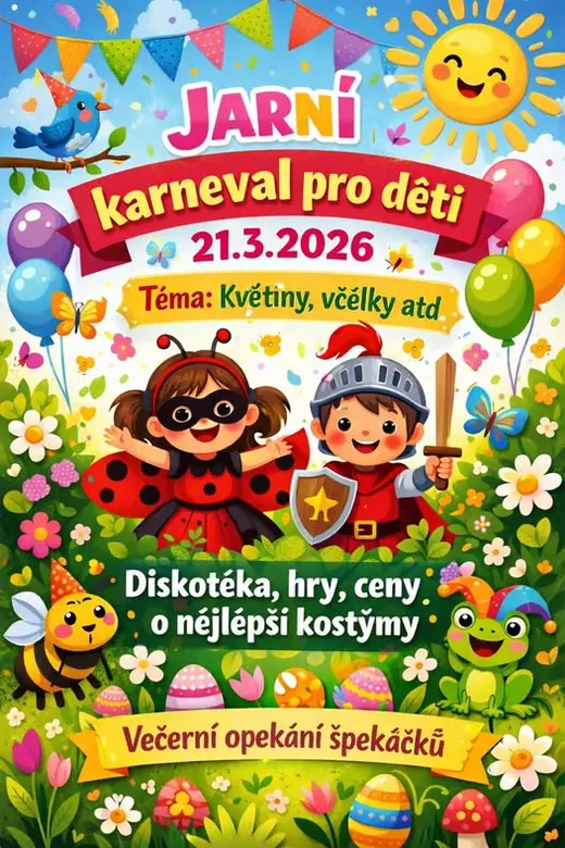 Plakát: Jarní karneval pro děti